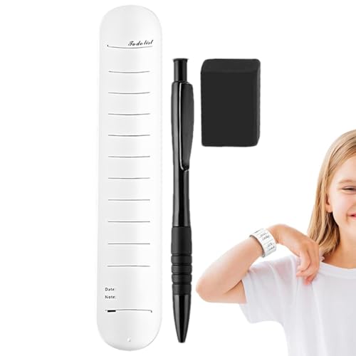 Youngwier Handgelenksnotiz, Handgelenk Memo Pad - Tragbares Armband Notizblock mit Stift und Radiergummi | Wiederverwendbares Silikon -Armband für Planer -Aufgaben Arbeit Reminder Fitness Tracking Youngwier Handgelenksnotiz, Handgelenk Memo Pad - Tragbares Armband Notizblock mit Stift und Radiergummi | Wiederverwendbares Silikon -Armband für Planer -Aufgaben Arbeit Reminder Fitness Tracking von Youngwier