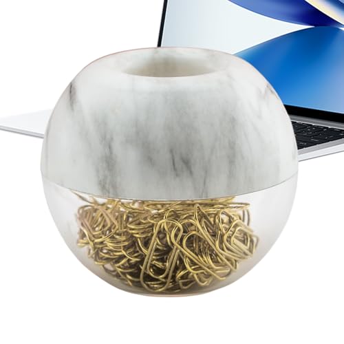 Youngwier Papierclip -Spender, Magnetpapierklammernspender, Papierclip Magnetic Hold Runde, Memo-Lesezeichen-Spender, reibungsloser nicht-Skid-Desktop-Organizer mit Paperclip für Zuhause von Youngwier