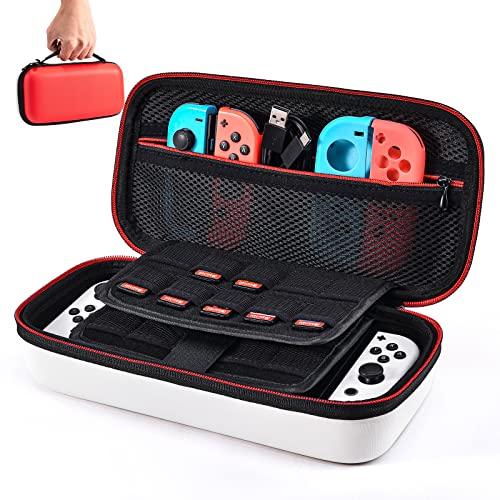 Younik Tasche für NS Switch/Switch OLED Upgrade Version Harte Reisetasche mit größerem Stauraum für 19 Spielkassetten und anderes NS Switch Zubehör Younik Tasche für NS Switch/Switch OLED Upgrade Version Harte Reisetasche mit größerem Stauraum für 19 Spielkassetten und anderes NS Switch Zubehör von Younik