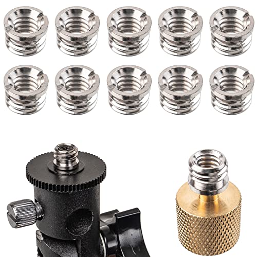 1/4"-20 Innengewinde auf 3/8"-16 Außengewinde Adapter Schraube, 10 Stück, Buchse auf Stecker Reduziergewinde, Reduzierhülsen, Schraubadapter, Stativ Schraube, für Tripod, Leuchte, Kamera Zubehör DSLR 1/4"-20 Innengewinde auf 3/8"-16 Außengewinde Adapter Schraube, 10 Stück, Buchse auf Stecker Reduziergewinde, Reduzierhülsen, Schraubadapter, Stativ Schraube, für Tripod, Leuchte, Kamera Zubehör DSLR von Your Day Mate
