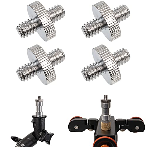 1/4"-20 auf 1/4"-20 Außengewinde Adapter Schraube, 4 Stück, beidseitig männliche Stecker auf Stecker Adapter, Reduzierhülsen, Schraubadapter, Stativ Schraube, für Tripod, Leuchte, Kamera Zubehör DSLR 1/4"-20 auf 1/4"-20 Außengewinde Adapter Schraube, 4 Stück, beidseitig männliche Stecker auf Stecker Adapter, Reduzierhülsen, Schraubadapter, Stativ Schraube, für Tripod, Leuchte, Kamera Zubehör DSLR von Your Day Mate