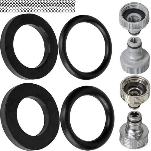 Ersatz Dichtungen Mix Set, 100 Stück, für G 1/2" und 3/4" Zoll, kompatibel mit Gardena 21 und 26,5 mm Hahnverbinder, Gummi, O-Ring mit Ø 16 x 11, 22,3 x 17 mm, Flachdichtung mit Ø 19 x 11, 24 x 16 mm Ersatz Dichtungen Mix Set, 100 Stück, für G 1/2" und 3/4" Zoll, kompatibel mit Gardena 21 und 26,5 mm Hahnverbinder, Gummi, O-Ring mit Ø 16 x 11, 22,3 x 17 mm, Flachdichtung mit Ø 19 x 11, 24 x 16 mm von Your Day Mate