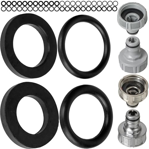 Ersatz Dichtungen Mix Set, 48 Stück, für G 1/2" und 3/4" Zoll, kompatibel mit Gardena 21 und 26,5 mm Hahnverbinder, Silikon, O-Ring mit Ø 16 x 11, 22,3 x 17 mm, Flachdichtung mit Ø 19 x 11, 24 x 16 mm Ersatz Dichtungen Mix Set, 48 Stück, für G 1/2" und 3/4" Zoll, kompatibel mit Gardena 21 und 26,5 mm Hahnverbinder, Silikon, O-Ring mit Ø 16 x 11, 22,3 x 17 mm, Flachdichtung mit Ø 19 x 11, 24 x 16 mm von Your Day Mate