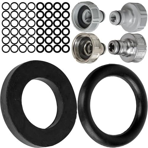 Ersatz Dichtungen Mix Set, 50 Stück, für G 1/2" Zoll Garten Systemteile, kompatibel mit Gardena 21 mm Hahnverbinder, 18240, 18220, 15273, aus Gummi, Ø 16 x 11 O-Ringe und 19 x 11 mm Flachdichtungen Ersatz Dichtungen Mix Set, 50 Stück, für G 1/2" Zoll Garten Systemteile, kompatibel mit Gardena 21 mm Hahnverbinder, 18240, 18220, 15273, aus Gummi, Ø 16 x 11 O-Ringe und 19 x 11 mm Flachdichtungen von Your Day Mate