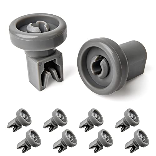 Korbrollen für Geschirrspüler, 8 Stück, in Grau, Ø 25 x 8 mm Laufrolle, Spülmaschinen Rollen universal für die meisten Geschirrspüler, Ersatz Oberkorbrollen Geschirr Korb, Reparatur Spülmaschine Set von Your Day Mate