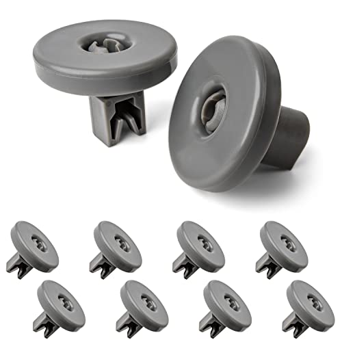 Korbrollen für Geschirrspüler, 8 Stück, in Grau, Ø 40 x 8 mm Laufrolle, Spülmaschinen Rollen universal für die meisten Geschirrspüler, Ersatz Unterkorbrollen Geschirr Korb, Reparatur Spülmaschine Set von Your Day Mate
