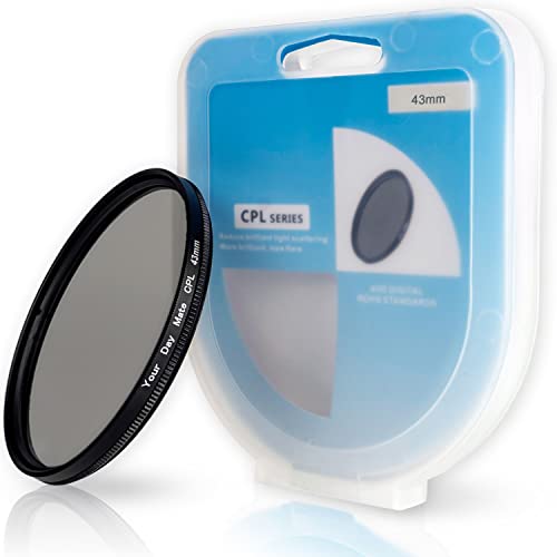 Polfilter CPL, Ø 43 mm, minimiert störende Lichtreflexionen, verbessert optische Klarheit und Farbtreue, Zirkularer Polarisationsfilter in Aluminiumfassung, Kamera Filter, Schutzfilter Polarisation Polfilter CPL, Ø 43 mm, minimiert störende Lichtreflexionen, verbessert optische Klarheit und Farbtreue, Zirkularer Polarisationsfilter in Aluminiumfassung, Kamera Filter, Schutzfilter Polarisation von Your Day Mate