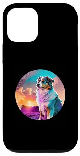 Australian Shepherd mit einer Vintage-80er-Ästhetik Hülle für iPhone 12/12 Pro Australian Shepherd mit einer Vintage-80er-Ästhetik Hülle für iPhone 12/12 Pro von Your Favorite Dog in Synthwave Aesthetic