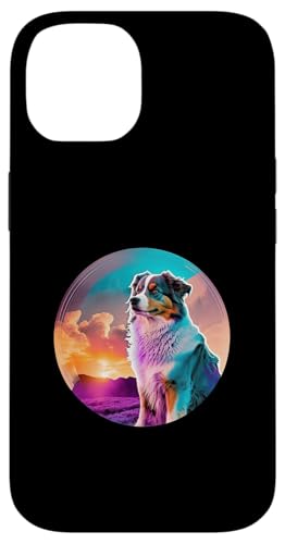 Australian Shepherd mit einer Vintage-80er-Ästhetik Hülle für iPhone 14 Australian Shepherd mit einer Vintage-80er-Ästhetik Hülle für iPhone 14 von Your Favorite Dog in Synthwave Aesthetic