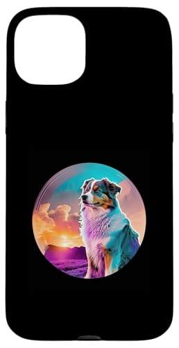 Australian Shepherd mit einer Vintage-80er-Ästhetik Hülle für iPhone 15 Plus Australian Shepherd mit einer Vintage-80er-Ästhetik Hülle für iPhone 15 Plus von Your Favorite Dog in Synthwave Aesthetic