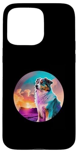Australian Shepherd mit einer Vintage-80er-Ästhetik Hülle für iPhone 15 Pro Max Australian Shepherd mit einer Vintage-80er-Ästhetik Hülle für iPhone 15 Pro Max von Your Favorite Dog in Synthwave Aesthetic