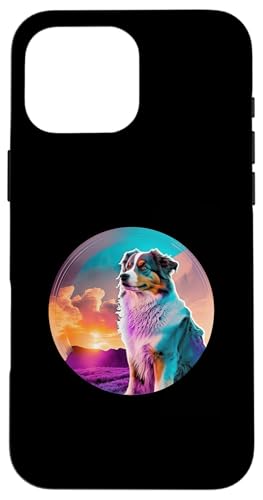 Australian Shepherd mit einer Vintage-80er-Ästhetik Hülle für iPhone 16 Pro Max Australian Shepherd mit einer Vintage-80er-Ästhetik Hülle für iPhone 16 Pro Max von Your Favorite Dog in Synthwave Aesthetic