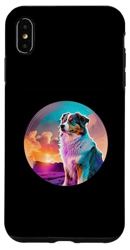 Australian Shepherd mit einer Vintage-80er-Ästhetik Hülle für iPhone XS Max Australian Shepherd mit einer Vintage-80er-Ästhetik Hülle für iPhone XS Max von Your Favorite Dog in Synthwave Aesthetic