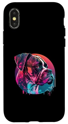 Boxer Dog Synthwave 80er Jahre Retrowave Aesthetic Hülle für iPhone X/XS Boxer Dog Synthwave 80er Jahre Retrowave Aesthetic Hülle für iPhone X/XS von Your Favorite Dog in Synthwave Aesthetic
