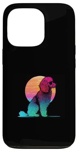 Pudel's Retro Synthwave Hülle für iPhone 13 Pro von Your Favorite Dog in Synthwave Aesthetic