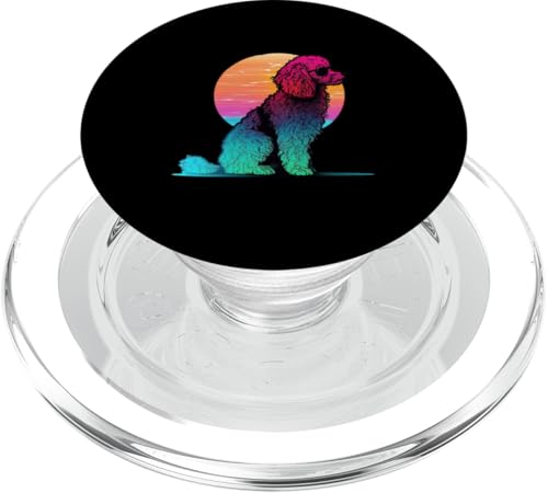 Pudel's Retro Synthwave PopSockets PopGrip für MagSafe Pudel's Retro Synthwave PopSockets PopGrip für MagSafe von Your Favorite Dog in Synthwave Aesthetic