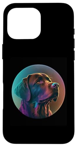 Retrowave-Nächte mit Chocolate Lab Aesthetic Hülle für iPhone 16 Pro Max Retrowave-Nächte mit Chocolate Lab Aesthetic Hülle für iPhone 16 Pro Max von Your Favorite Dog in Synthwave Aesthetic