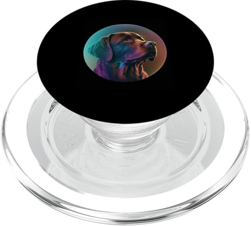 Retrowave-Nächte mit Chocolate Lab Aesthetic PopSockets PopGrip für MagSafe Retrowave-Nächte mit Chocolate Lab Aesthetic PopSockets PopGrip für MagSafe von Your Favorite Dog in Synthwave Aesthetic