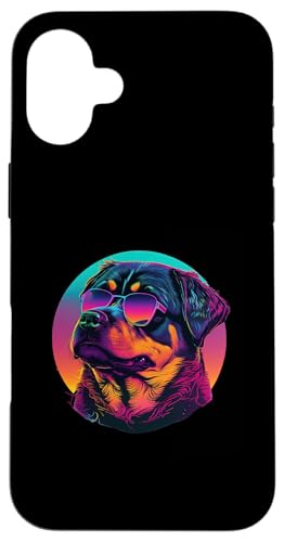 Rottweilers Synthwave-Traumlandschaft Hülle für iPhone 16 Plus Rottweilers Synthwave-Traumlandschaft Hülle für iPhone 16 Plus von Your Favorite Dog in Synthwave Aesthetic