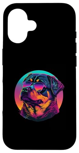 Rottweilers Synthwave-Traumlandschaft Hülle für iPhone 16 Rottweilers Synthwave-Traumlandschaft Hülle für iPhone 16 von Your Favorite Dog in Synthwave Aesthetic