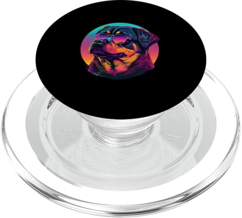 Rottweilers Synthwave-Traumlandschaft PopSockets PopGrip für MagSafe Rottweilers Synthwave-Traumlandschaft PopSockets PopGrip für MagSafe von Your Favorite Dog in Synthwave Aesthetic