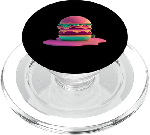 Cheeseburger Vaporwave Retrowave Aesthetic PopSockets PopGrip für MagSafe von Your Favorite Food in Vaporwave Aesthetic
