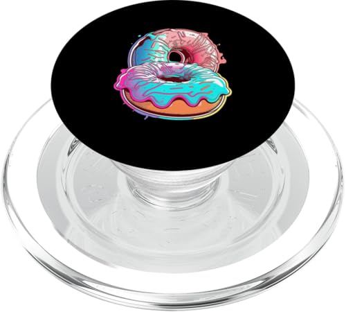 Donuts Vaporwave Synthwave Aesthetic PopSockets PopGrip für MagSafe Donuts Vaporwave Synthwave Aesthetic PopSockets PopGrip für MagSafe von Your Favorite Food in Vaporwave Aesthetic