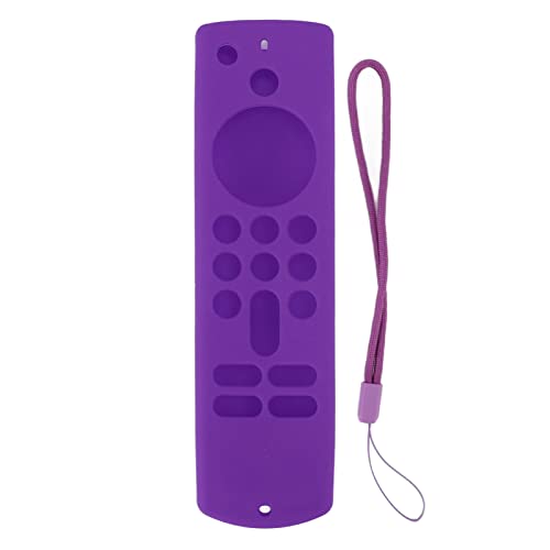 Fernbedienungshülle – Fernbedienungs-Silikonhülle für Fire TV Stick, rutschfeste Silikon-Schutzhülle mit Trageband der 3. Generation (Purple Set) von Yousiliang