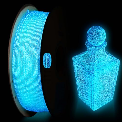 YOUSU 3D Drucker filament,im Dunkeln leuchtendes PLA Filament 1,75 mm,schwarzes Filament mit im Dunkeln leuchtendem blauen Sternenhimmel,1 kg (2,2 lbs) von Yousu