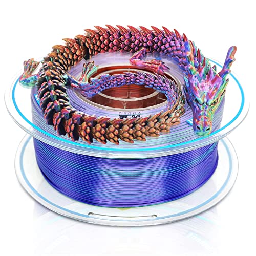YOUSU Dreifarbiges PLA Filament,Seiden Grün/Lila/Kupfer Dreifarbiges Filament,3D Drucker Filament 1,75mm(﹢/-0,03mm) von Yousu