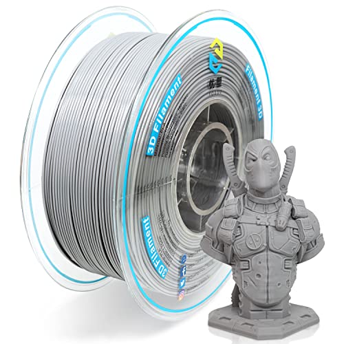 YOUSU Grau PLA Filament 1.75mm 1kg,3D Drucker Filament Maßgenauigkeit +/- 0.03mm,Glatter Druck Passend für die Meisten Drucker von Yousu