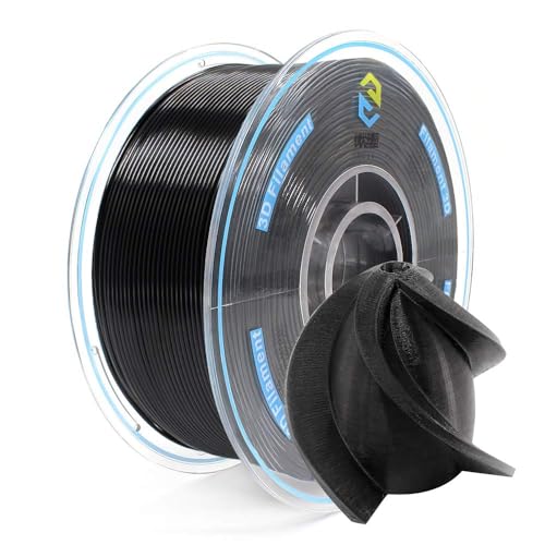 YOUSU PETG 3D Printer Filament 1.75mm, 1kg PLA Filament (2.2lbs) Better Physical Strength and Layer Bonding Performance, Fit Most FDM Printer (PETG Black) von Yousu