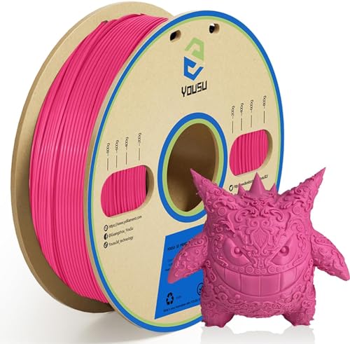 YOUSU pla filament 1.75, 3d drucker filament, 3d filament pla 1kg (2,2 lbs), pla rosa von Yousu