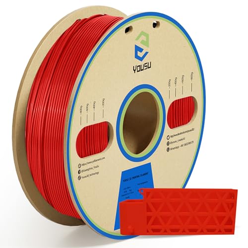 YOUSU PLA Plus (PLA+) Filament 1,75mm, Professionelles Hohe Zähigkeit 3D Druckerfilament, Maßgenauigkeit +/- 0,02 mm,Rot 1kg von Yousu