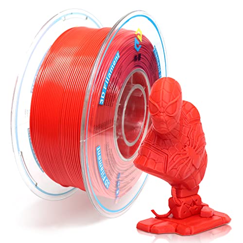 YOUSU Rot PLA Filament 1.75mm 1kg,3D Drucker Filament Maßgenauigkeit +/- 0.03mm,Glatter Druck Passend für die Meisten Drucker von Yousu