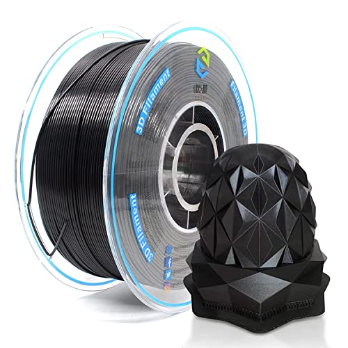 YOUSU Schwarz PLA Filament 1.75mm 1kg,3D Drucker Filament Maßgenauigkeit +/- 0.03mm,Glatter Druck Passend für die Meisten Drucker von Yousu
