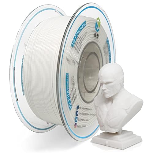 YOUSU Weiß PLA Filament 1.75mm 1kg,3D Drucker Filament Maßgenauigkeit +/- 0.03mm,Glatter Druck Passend für die Meisten Drucker von Yousu