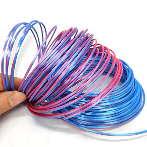 YOUSU Zweifarbiges Seiden PLA Filament 1.75mm, Dual Color PLA 3D Drucker Filament 2 * 10M Sample, Maßgenauigkeit +/- 0,03 mm(Seide Rosa/Blau) von Yousu