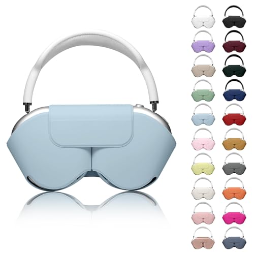 Youtec Schutzhülle für Apple Airpods Max, Kopfhörer-Schutzhülle für AirPod Max, unterstützt den Schlafmodus, kratzfest und staubdicht, Airpod Pro Max aus PU-Leder, Hellblau 2 Youtec Schutzhülle für Apple Airpods Max, Kopfhörer-Schutzhülle für AirPod Max, unterstützt den Schlafmodus, kratzfest und staubdicht, Airpod Pro Max aus PU-Leder, Hellblau 2 von Youtec