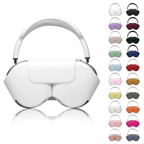 Youtec Schutzhülle für Apple Airpods Max, Smart-Schutzhülle, Zubehör mit Schlafmodus, aus PU-Leder, Original-Ersatz-Tragetasche für Airpod Pro Max Kopfhörer, Weiß Youtec Schutzhülle für Apple Airpods Max, Smart-Schutzhülle, Zubehör mit Schlafmodus, aus PU-Leder, Original-Ersatz-Tragetasche für Airpod Pro Max Kopfhörer, Weiß von Youtec