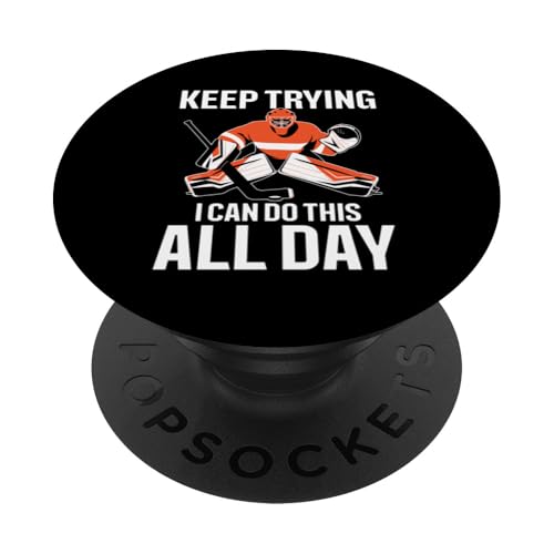 Eishockey-Torwart PopSockets Klebender PopGrip von Youth Hockey Goalie Gifts for Boys