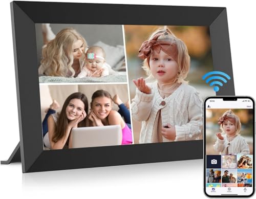 YOUYU WiFi Digitaler Bilderrahmen 10.1 Zoll IPS Touchscreen, 32GB Elektronischer Bilderrahmen, Automatischer Drehung, Desktop- oder Wandmontage, Eltern und Freunde von Youyu