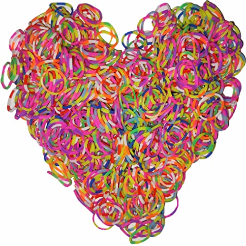 Yowamho 900 Gummibänder Mehrfarbenmischung mit 24 S-Clips und 1 kleinen Häkelnadel, Gummibänder für Armbänder. von Yowamho