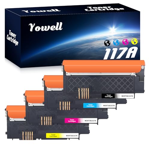 117A Toner Kompatible für HP 117A Toner für Toner HP Color Laser MFP 179fwg MFP 178nwg 150nw 179fnw 178nw 179 178 Laser 150a 150w, 4er Pack von Yowell