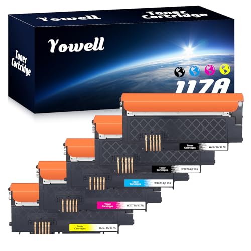 117A Toner Kompatible für HP 117A Toner für Toner HP Color Laser MFP 179fwg MFP 178nwg 150nw 179fnw 178nw 179 178 Laser 150a 150w,5er-Pack von Yowell