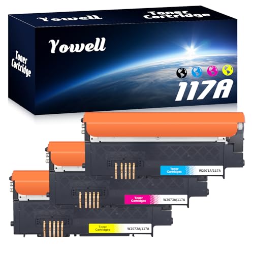 117A Toner Kompatible für HP 117A Toner für Toner HP Color Laser MFP 179fwg MFP 178nwg 150nw 179fnw 178nw 179 178 Laser 150a 150w (1* 117A Cyan,1*117A Magenta,1*117A Gelb) von Yowell