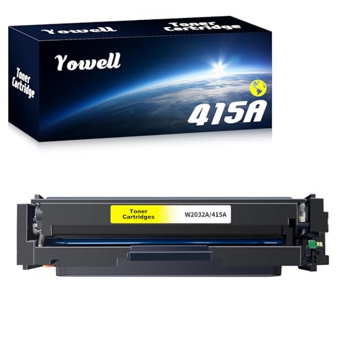 415A Gelb Toner Mit Chip Kompatible für HP 415A Toner Gelb 415A Y für Toner HP Color Laserjet Pro MFP M479fdw M479fnw M479dw M479fdn M454dw M454dn W2030A, 1* 415A Yellow von Yowell