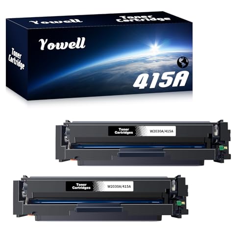 415A Toner Schwarz Mit Chip Kompatible für HP 415A Toner Schwarz für Toner HP Color Laserjet Pro MFP M479fdw M479fnw M479dw M479fdn M454dw M454dn W2030A, 2* 415A Schwarz von Yowell