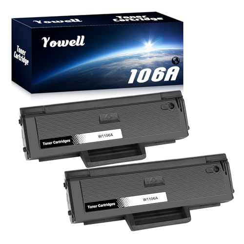 Yowell 106A Toner Kompatibel für HP 106A W1106A Toner für HP Laser MFP 135wg 107w 107a 107r MFP 137fwg 137fnw 135w 135a 135r, 2er-Pack von Yowell