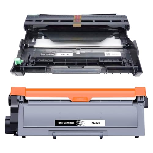 Yowell TN2320 Toner DR2300 Trommel Kompatible für Brother TN2320 DR2300 für MFC-L2700DW MFC-L2700DN MFC-L2720DW HL-L2340DW HL-L2300D DCP-L2520DW DCP-L2540DN (1x TN2320, 1x DR2300) von Yowell